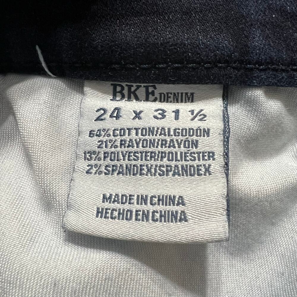 BKE Payton Flare Jeans Women’s Size 24 Dark Wash Mid Rise Stretch - Picture 4 of 10